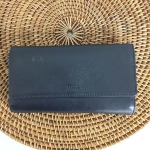Fossil Large Black Leather Wallet